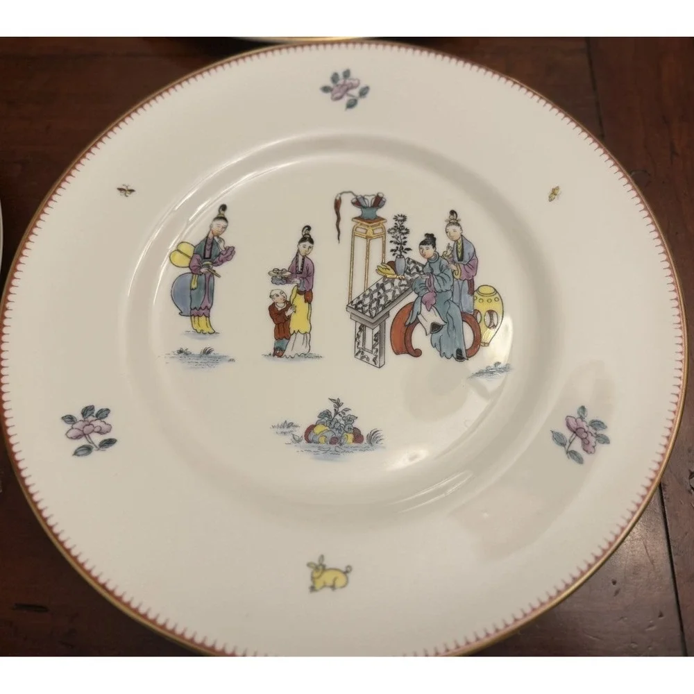 84pc Royal Worcester Early Worcester China Reproduction Chinoiserie Dinner Set
